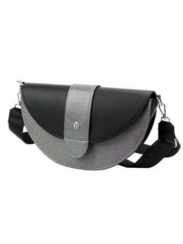 Dámska eko čierna kabelka Gregorio SPP334 SHINY HOLO crossbody