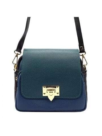 Gregorio 1710 Dámska kabelka z prírodnej kože Marine and Blue Shade Shoulder Briefcase/Crossbody