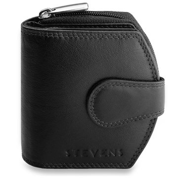 Dámska kožená peňaženka STEVENS Black with Security RFID