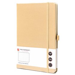 Béžový zápisník vo formáte A5 s potlačou v riadkoch - Peterson