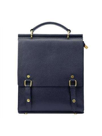 Dámsky tmavomodrý kožený batoh Luka 19-66 DOLLARO A4 taška cez rameno