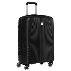 Veľký cestovný kufor v čiernej farbe s vodotesným plášťom - Peterson
