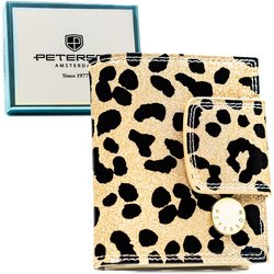 Malá dámska peňaženka z ekologickej a prírodnej kože v zlatej farbe - Peterson