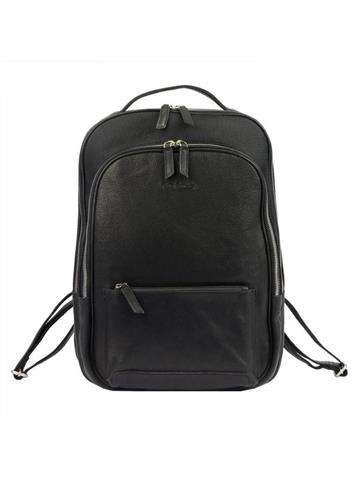 Pánsky čierny kožený batoh A4 Pierre Cardin YS12 28010 taška cez rameno