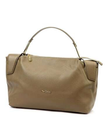 Dámska kožená kabelka A4 Pierre Cardin 55091 FRZ DOLLARO Taupe Shoulder Shopper