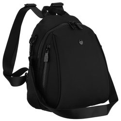 Mestský čierny dámsky batoh z polyesteru, zavesený na nastaviteľných popruhoch - Peterson