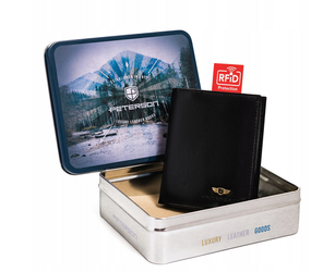 Malá kožená pánska peňaženka so systémom RFID - Peterson