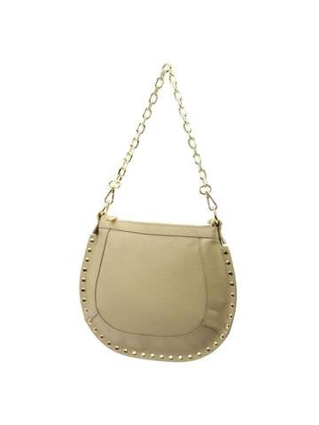 Kožená kabelka Luka 24-026 DOLLARO Dark Beige Crossbody Purse