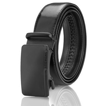 Pánsky kožený opasok Stevens – čierny, automatická pracka, široký, pravá koža