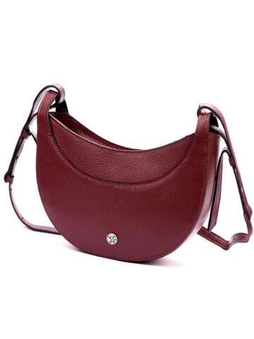 Gregorio Dámska kožená kabelka 1744 DOLLARO Maroon Postbag Small