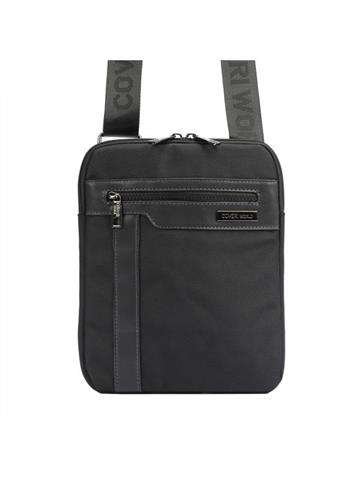 Pánska taška Coveri World CW2264 Black Crossbody s nastaviteľným popruhom a vonkajším vreckom