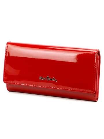 Dámska peňaženka Pierre Cardin 07 SHINY 100 Kožená lakovaná červená