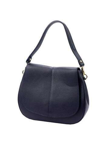 Dámska kožená kabelka Luka 24-033 DOLLARO Navy Blue, Crossbody s prídavným popruhom