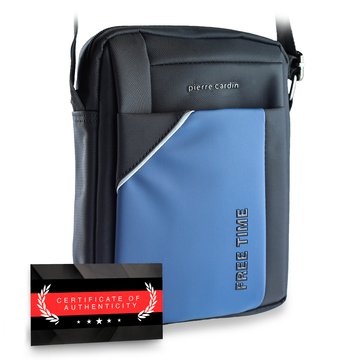 Pierre Cardin 2011 ALAN09 čierna + modrá pánska taška cez rameno