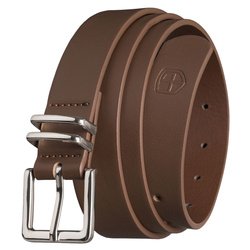 Univerzálny štíhly dámsky opasok z ekokože vo farbe khaki so striebornou prackou - Peterson