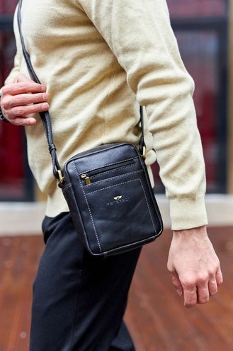 Pánska kožená taška do práce - Peterson