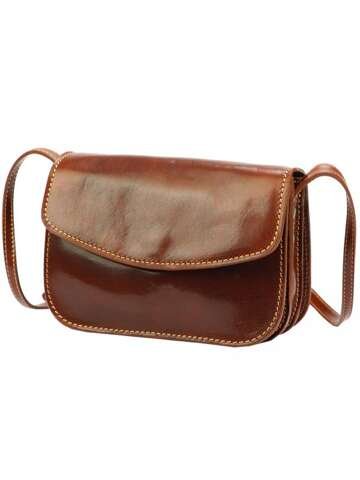 Florence Dámska kožená kabelka 5511 Brown Crossbody peňaženka