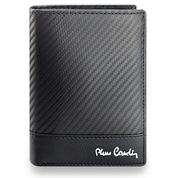 Pierre Cardin Čierna kožená vertikálna pánska peňaženka RFID YS605 326