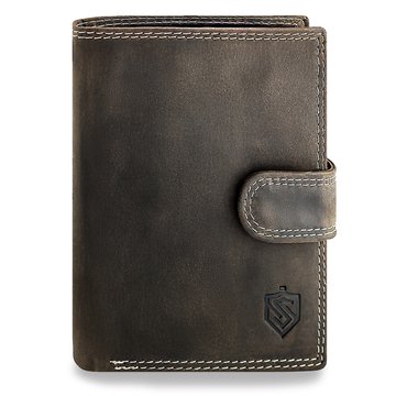 Pánska kožená peňaženka s klipom STEVENS Nubuk Brown RFID