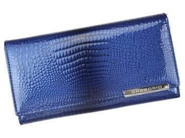 Dámska peňaženka Gregorio GF102 Natural Leather Blue Horizontal Large RFID SECURE