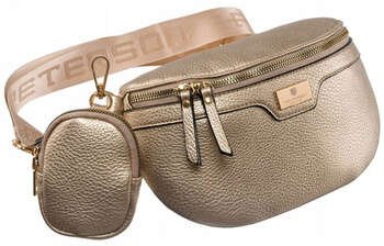 Priestranná dámska taška na širokom popruhu s prídavnou kabelkou - Peterson