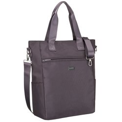 Šedá dámska nákupná taška s uškami a pripojiteľným popruhom, zapínanie na zips - Peterson