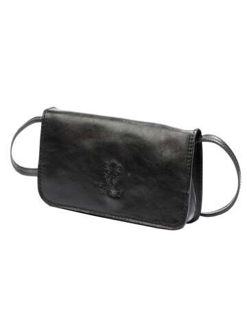 Florence Dámska kožená kabelka 107 TAMP Black Crossbody Purse