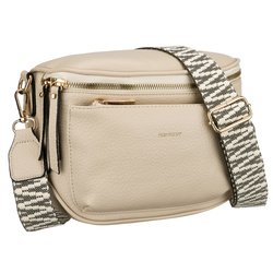 Dámska béžová kožená kabelka so zipsom - Rovicky
