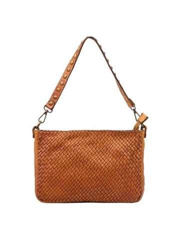 Dámska kožená kabelka VS 009 v hnedej farbe, crossbody štýl s nastaviteľným popruhom, vyrobená z prírodnej kože