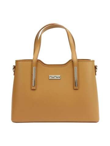 Dámska kožená kabelka MiaMore 01-035 (22-005-1) Camel Small Shoulder Shopperbag