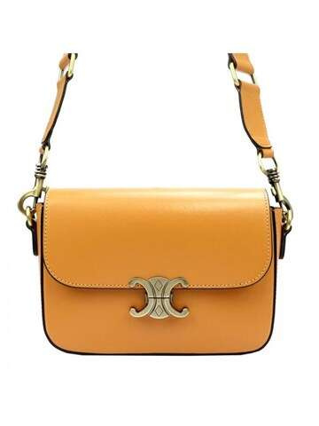 Dámska kožená taška Luka 20-056 Camel Shoulder Bag with Decorative Clasp