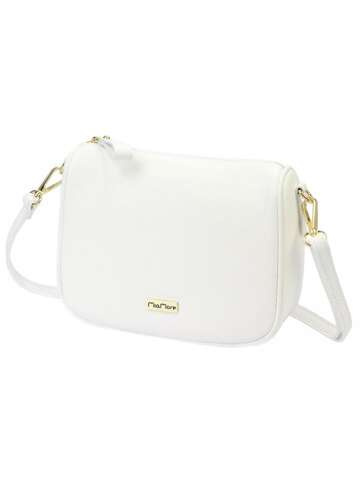 MiaMore Kožená kabelka 24-003 DOLLARO White Small Letter Bag