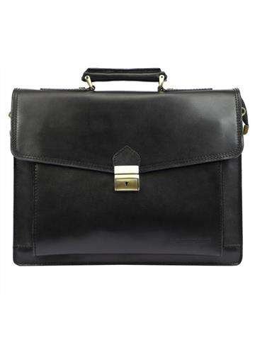 Bodka Gregorio Art.6 čierna prírodná koža, veľká, možno nosiť v ruke alebo cez rameno pomocou priloženého popruhu