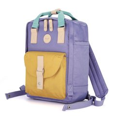 Vodotesný mestský batoh vo fialovej a žltej farbe s priestorom na notebook - Himawari