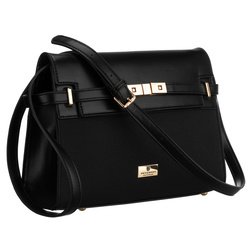 Dámska čierna poštová taška vybavená ochrannými nožičkami - Peterson