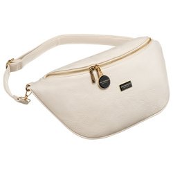 Mestské módne béžové dámske bedrové alebo cez rameno crossbody kožené ledvinky Peterson