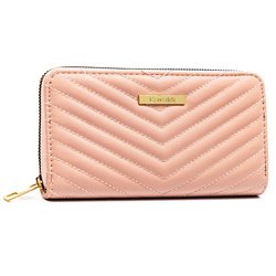 Ružová kožená peňaženka so zipsom - 4U Cavaldi