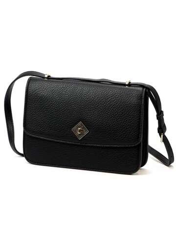 Dámska kabelka eko Pierre Cardin JULY13 2026 black letterman shoulder bag