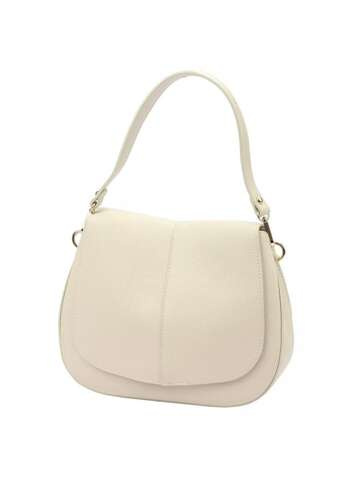 Dámska kožená kabelka Luka 24-033 DOLLARO Beige Medium Shoulder with Extra Strap