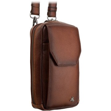 Visconti Hnedá kožená pánska taška AT-45 s nastaviteľným popruhom a dvoma vonkajšími vreckami