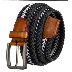 Pánsky opasok zo syntetického materiálu v odtieňoch sivej a bielej farby - Peterson