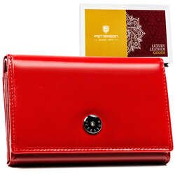 Peterson RFID Červená peňaženka z pravej kože - Peterson