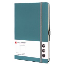 Zelený zápisník v tvrdých doskách s potlačou bodiek - Peterson