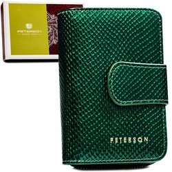 Elegantná zelená dámska kožená peňaženka s RFID - Peterson