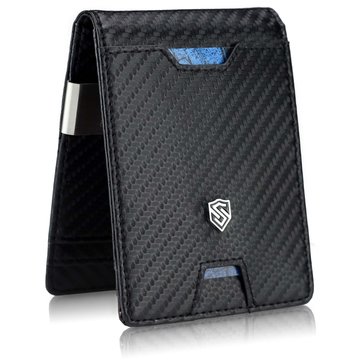 Pánska Kožená Peňaženka STEVENS Slim Moderná s RFID Ochranným Vrstvom Carbon na Karty a Hotovosť