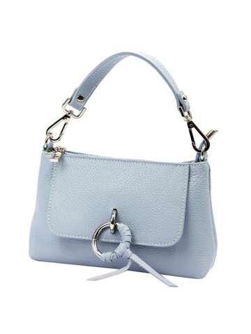 Luka Dámska kožená kabelka 21-002 DOLLARO Blue Letterbox s prídavným popruhom