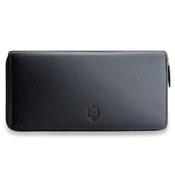 Veľká Dámska Peňaženka STEVENS z Pravej Kože Čierna s RFID Ochranou a Priestorom pre 12 Kariet