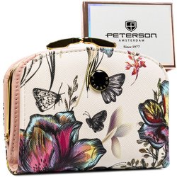 Módna dámska peňaženka z ekologickej kože so zapínaním na patentku a bigiel - Peterson