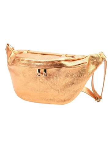 Dámska kožená kabelka Luka 24-010 DOLLARO MET rose gold crossbody pouch