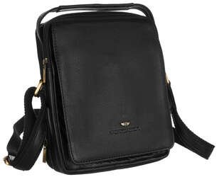 Pánska kožená poštová taška so zadným vreckom - Peterson